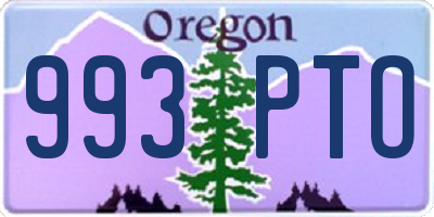 OR license plate 993PTO