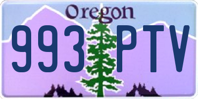 OR license plate 993PTV