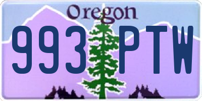 OR license plate 993PTW