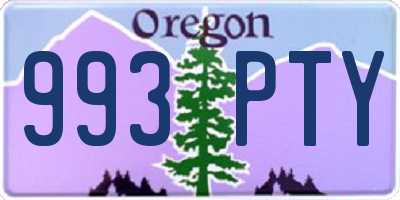 OR license plate 993PTY