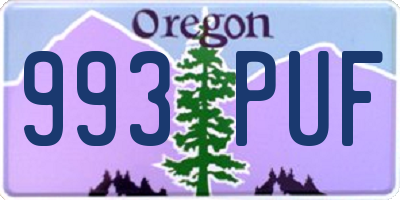 OR license plate 993PUF
