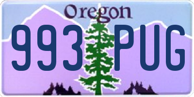 OR license plate 993PUG