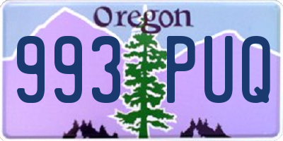 OR license plate 993PUQ