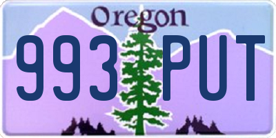 OR license plate 993PUT