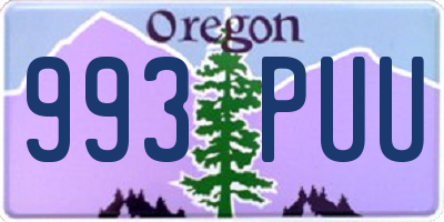 OR license plate 993PUU