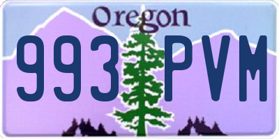 OR license plate 993PVM