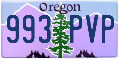 OR license plate 993PVP