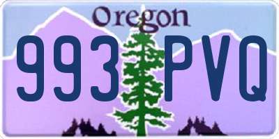 OR license plate 993PVQ