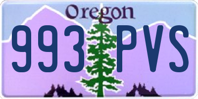OR license plate 993PVS