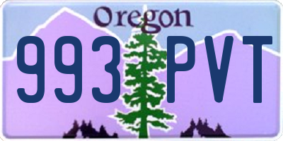 OR license plate 993PVT