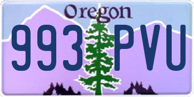 OR license plate 993PVU