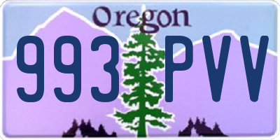 OR license plate 993PVV