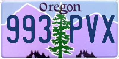 OR license plate 993PVX