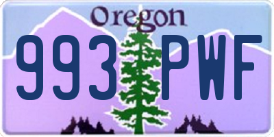 OR license plate 993PWF