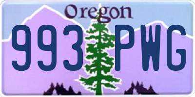 OR license plate 993PWG