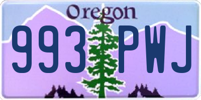OR license plate 993PWJ