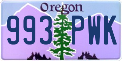 OR license plate 993PWK