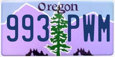 OR license plate 993PWM