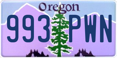 OR license plate 993PWN
