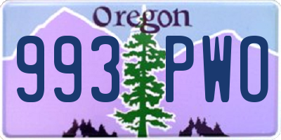 OR license plate 993PWO