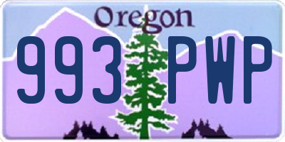 OR license plate 993PWP
