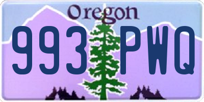 OR license plate 993PWQ