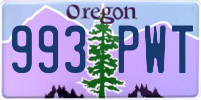 OR license plate 993PWT