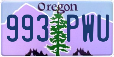OR license plate 993PWU