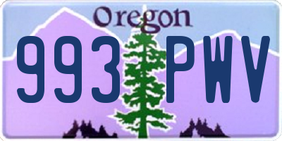 OR license plate 993PWV