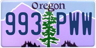 OR license plate 993PWW