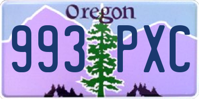 OR license plate 993PXC