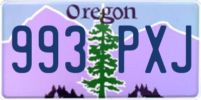 OR license plate 993PXJ