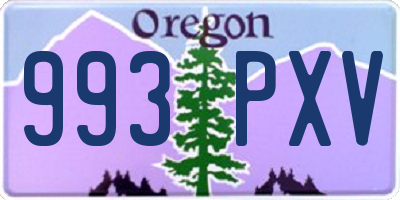 OR license plate 993PXV