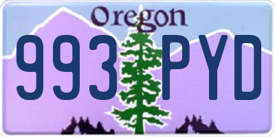 OR license plate 993PYD