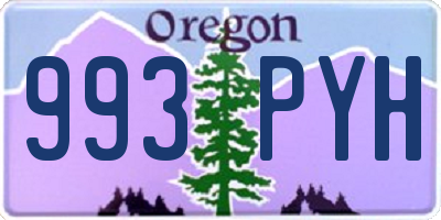 OR license plate 993PYH