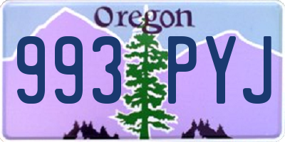 OR license plate 993PYJ