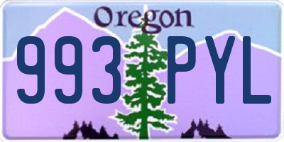 OR license plate 993PYL