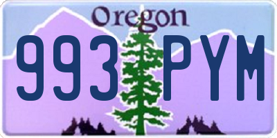 OR license plate 993PYM