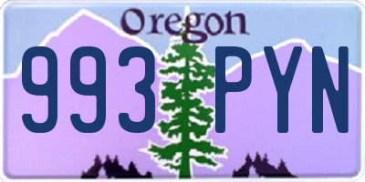 OR license plate 993PYN