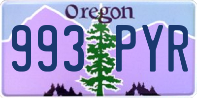OR license plate 993PYR