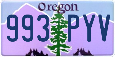 OR license plate 993PYV