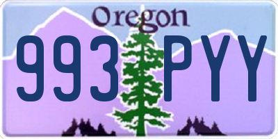 OR license plate 993PYY