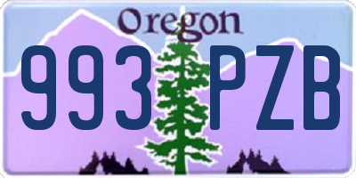 OR license plate 993PZB