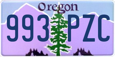 OR license plate 993PZC