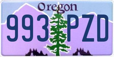 OR license plate 993PZD