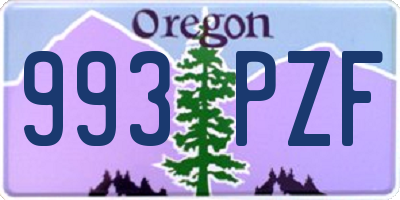 OR license plate 993PZF