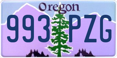 OR license plate 993PZG