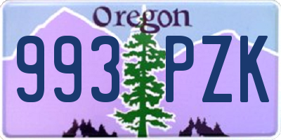 OR license plate 993PZK
