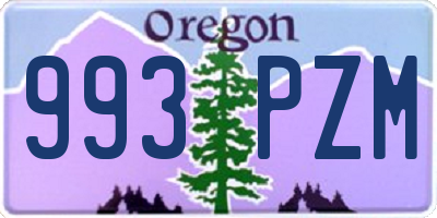 OR license plate 993PZM