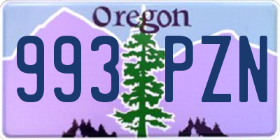 OR license plate 993PZN